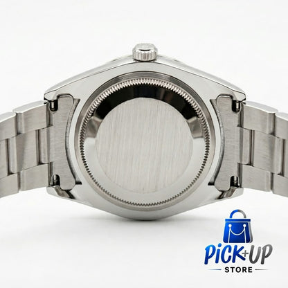 Silver & Classic Black Luxury Watch