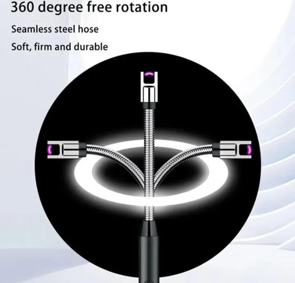 USB Rechargeable Flameless Lighter – Flexible Windproof Plasma Arc Igniter