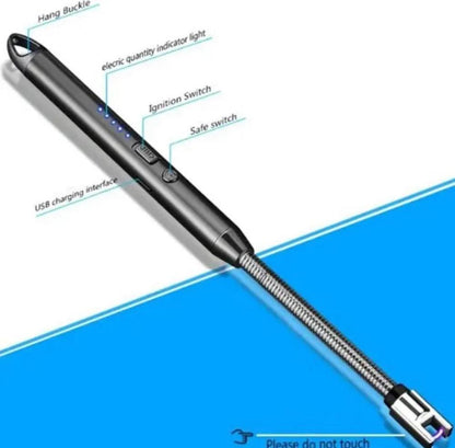 USB Rechargeable Flameless Lighter – Flexible Windproof Plasma Arc Igniter