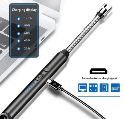 USB Rechargeable Flameless Lighter – Flexible Windproof Plasma Arc Igniter