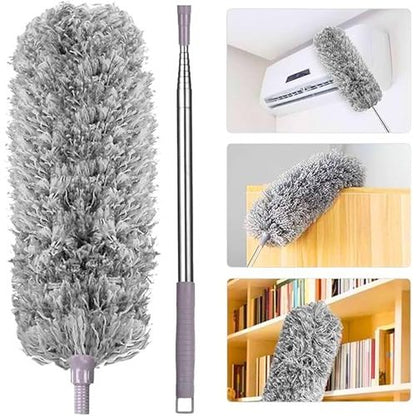 Extendable Microfiber Duster – Flexible Long-Handle Dust Cleaning Tool