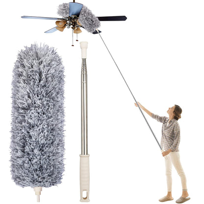 Extendable Microfiber Duster – Flexible Long-Handle Dust Cleaning Tool
