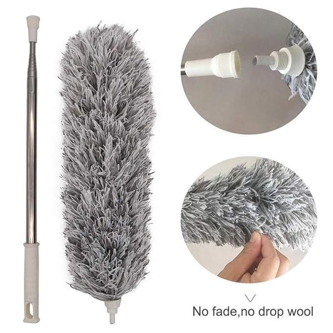 Extendable Microfiber Duster – Flexible Long-Handle Dust Cleaning Tool