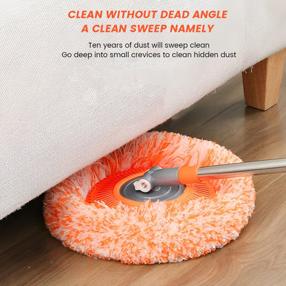 Magic Rotating Microfiber Mop – Adjustable Long Handle Floor Cleaning System
