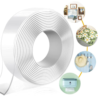 Double-Sided Nano Adhesive Tape – Heavy Duty Reusable Wall Mounting Fixing Tape (5M)