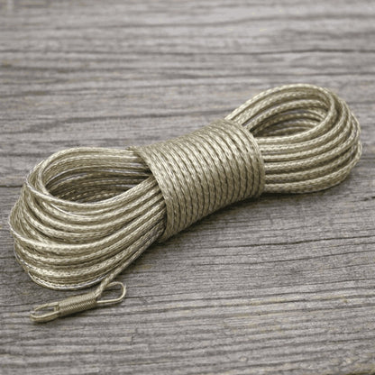 Heavy-Duty 20M Clothes Drying Rope – PVC Coated Rustproof Laundry Line with Hooks