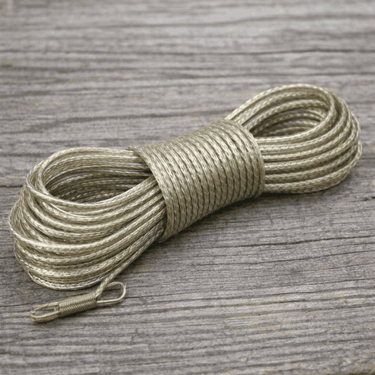 Heavy-Duty 20M Clothes Drying Rope – PVC Coated Rustproof Laundry Line with Hooks