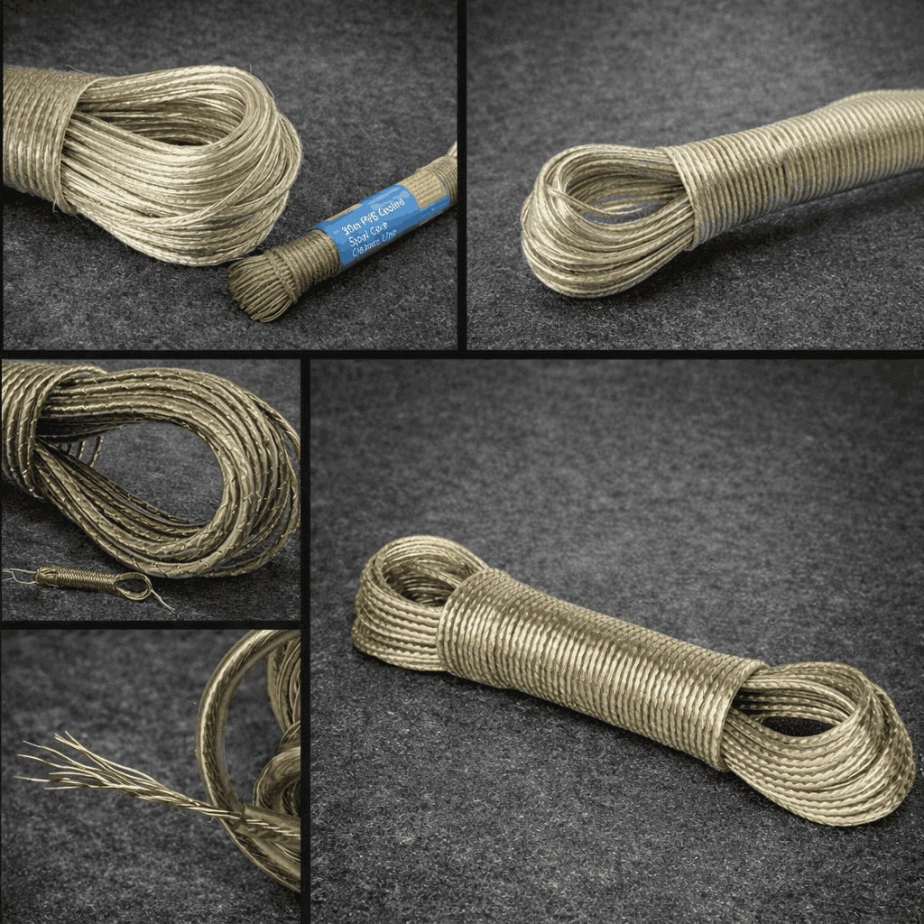 Heavy-Duty 20M Clothes Drying Rope – PVC Coated Rustproof Laundry Line with Hooks