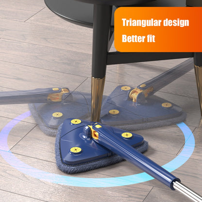 360° Rotating Triangle Twist Mop – Hands-Free Self-Wringing Floor Cleaning System