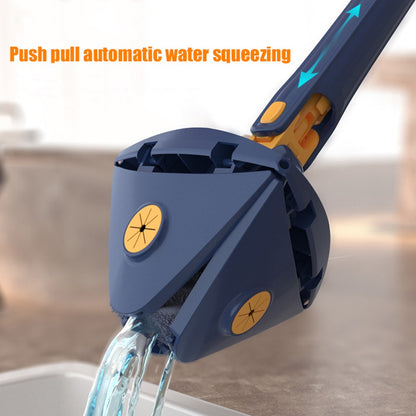 360° Rotating Triangle Twist Mop – Hands-Free Self-Wringing Floor Cleaning System