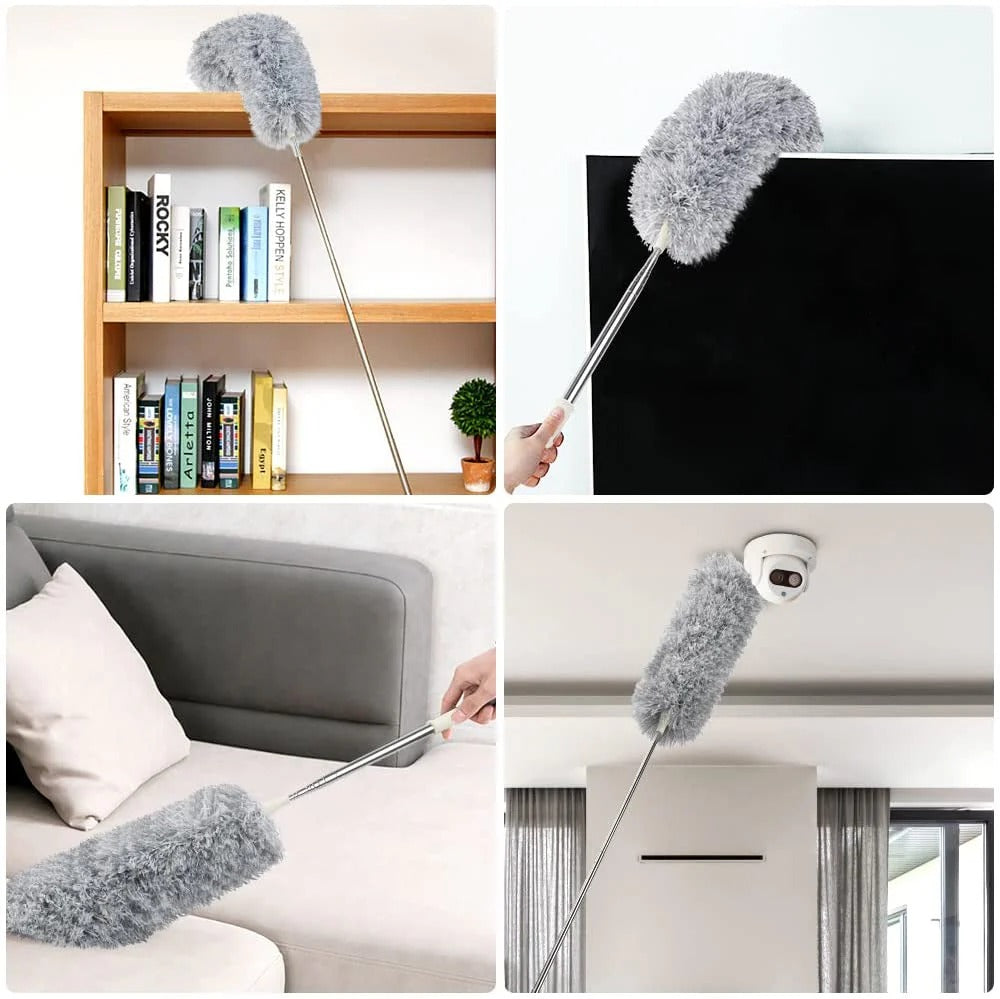 Extendable Microfiber Duster – Flexible Long-Handle Dust Cleaning Tool