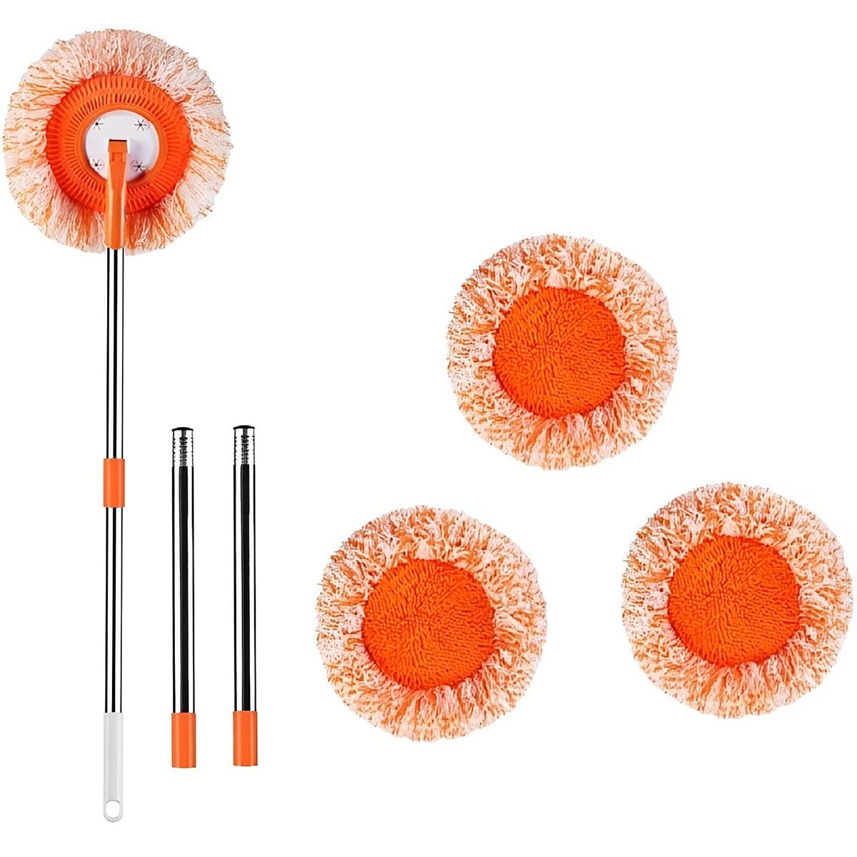 Magic Rotating Microfiber Mop – Adjustable Long Handle Floor Cleaning System