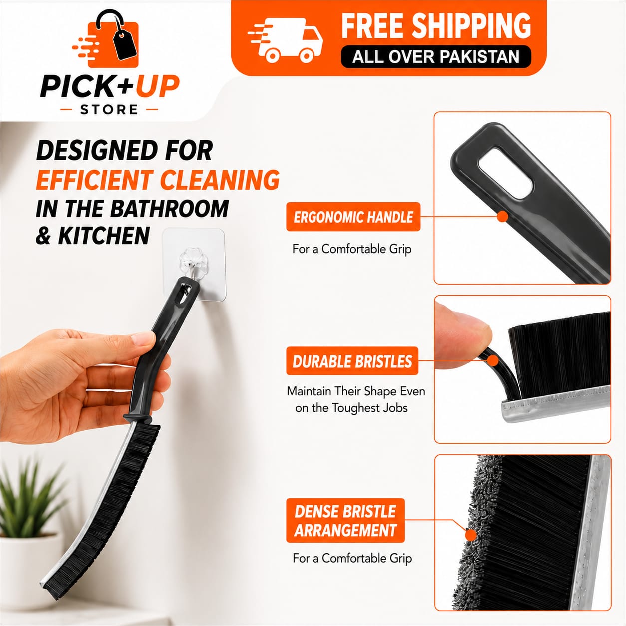 2-Piece Hard Bristle Brush Set